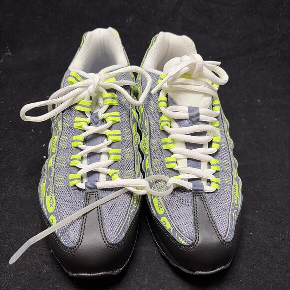 Nike Air Max 95 SE (GS)Volt Size 6.5 Y Black Volt Ash White Logos